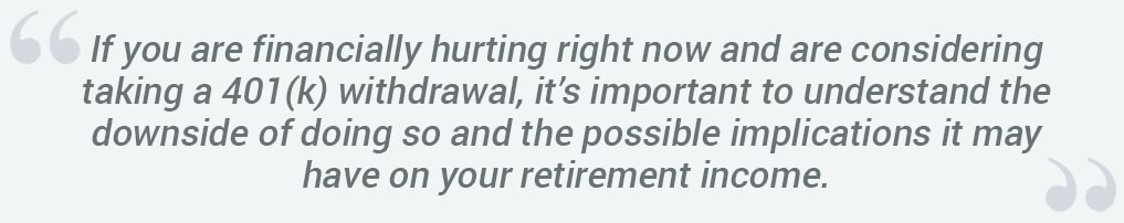 401(k) withdrawal 